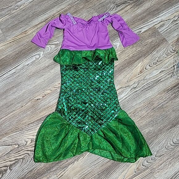 Mermaid Halloween Costume with Wig Girl's Size - Picture 10 of 13